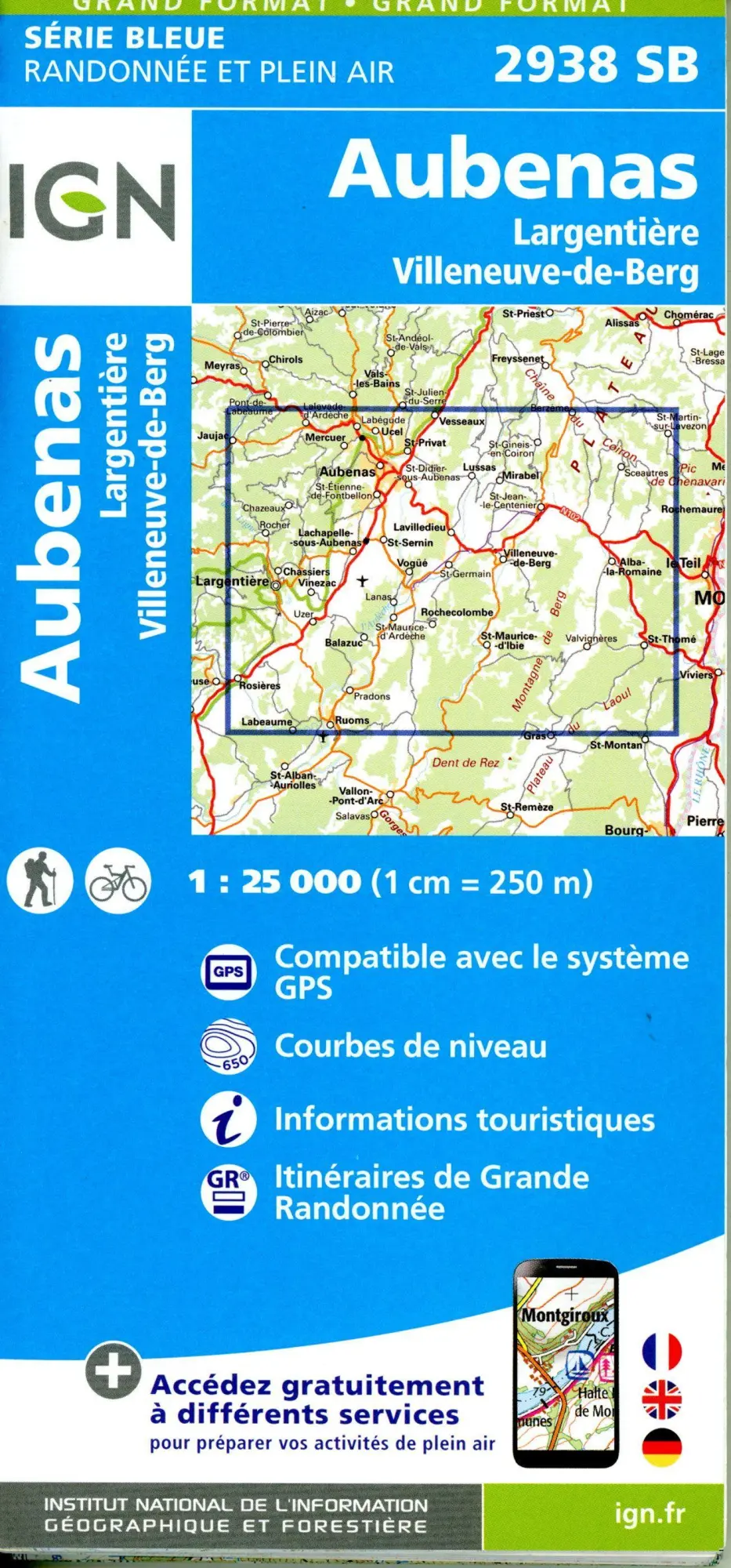 Cover: 9782758553564 | Aubenas Argentier 1:25 000 | 1:25000 | (Land-)Karte | Französisch