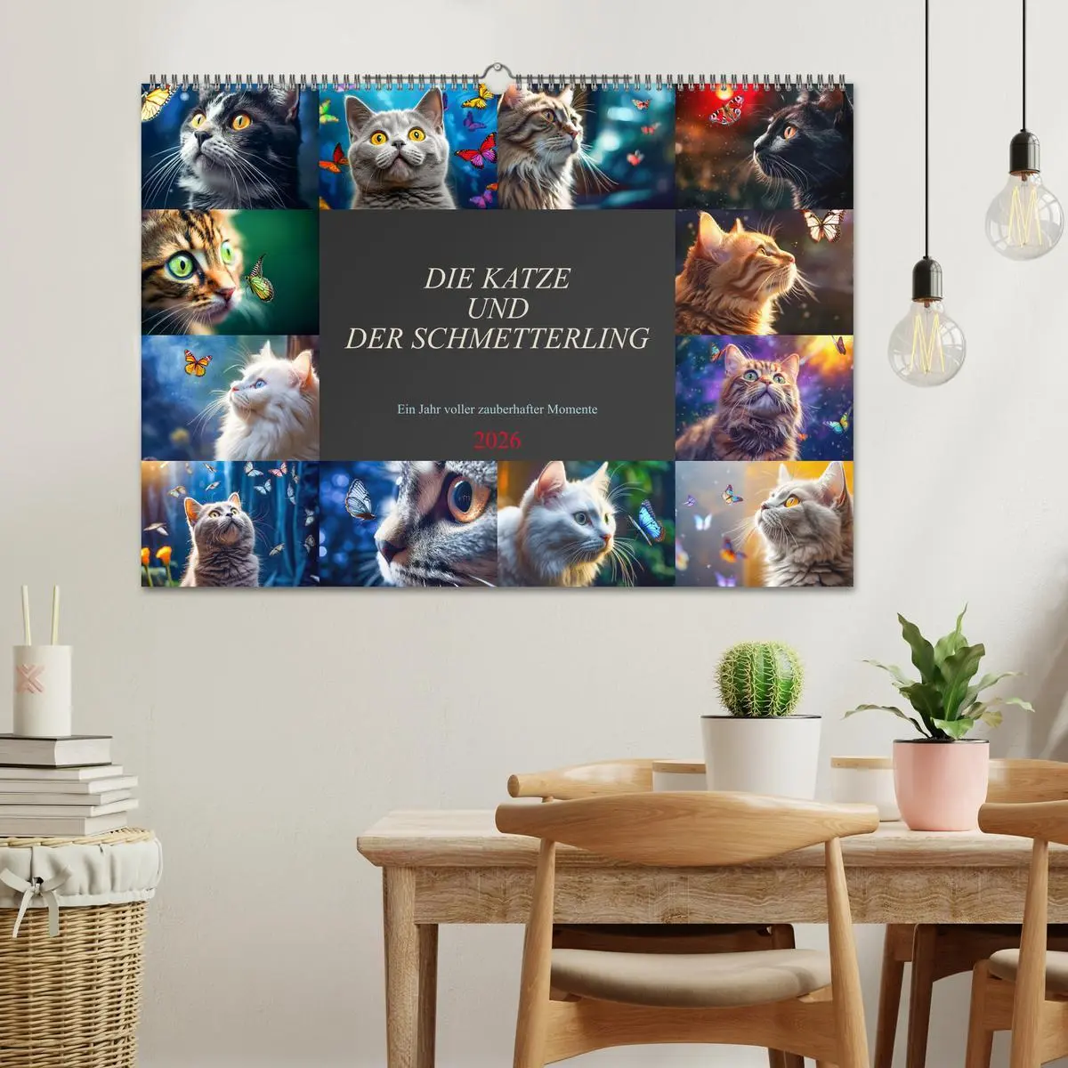 Bild: 9783457493564 | Die Katze und der Schmetterling (Wandkalender 2026 DIN A2 quer),...