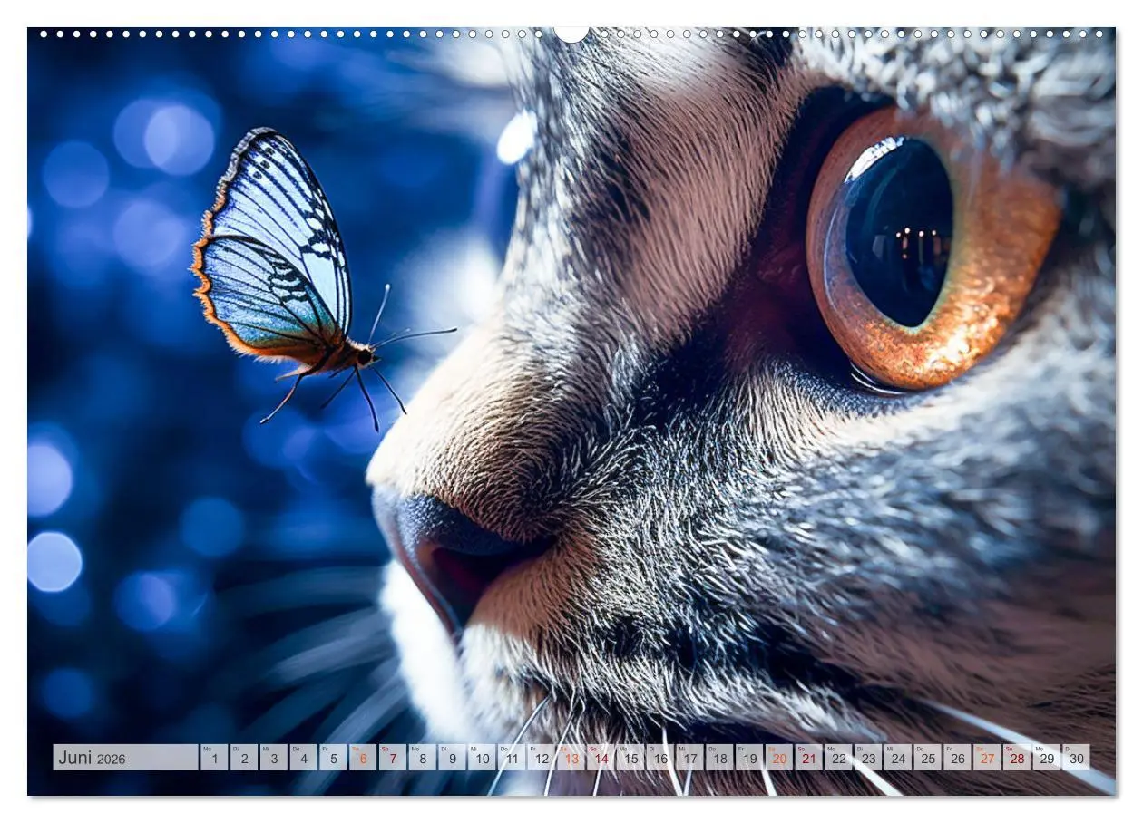 Bild: 9783457493564 | Die Katze und der Schmetterling (Wandkalender 2026 DIN A2 quer),...