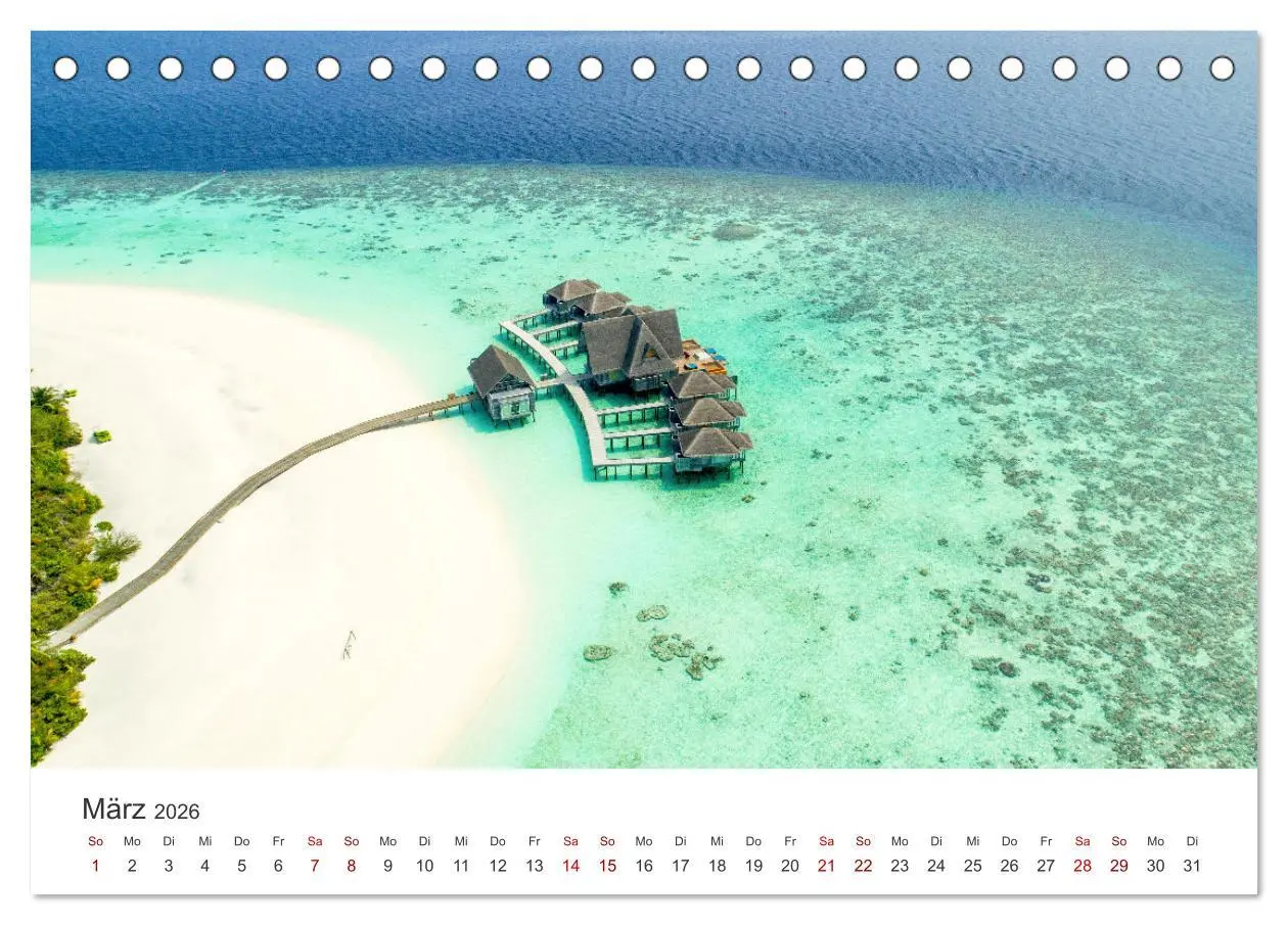 Bild: 9783457563564 | Malediven - Weiße Strände und Türkises Meer. (Tischkalender 2026...