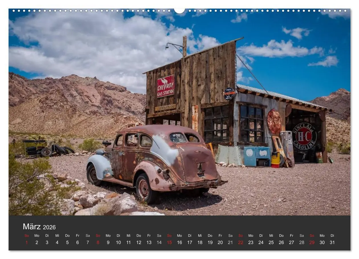 Bild: 9783516033564 | Vergessene Zeitzeugen entlang der Route 66 (Wandkalender 2026 DIN...