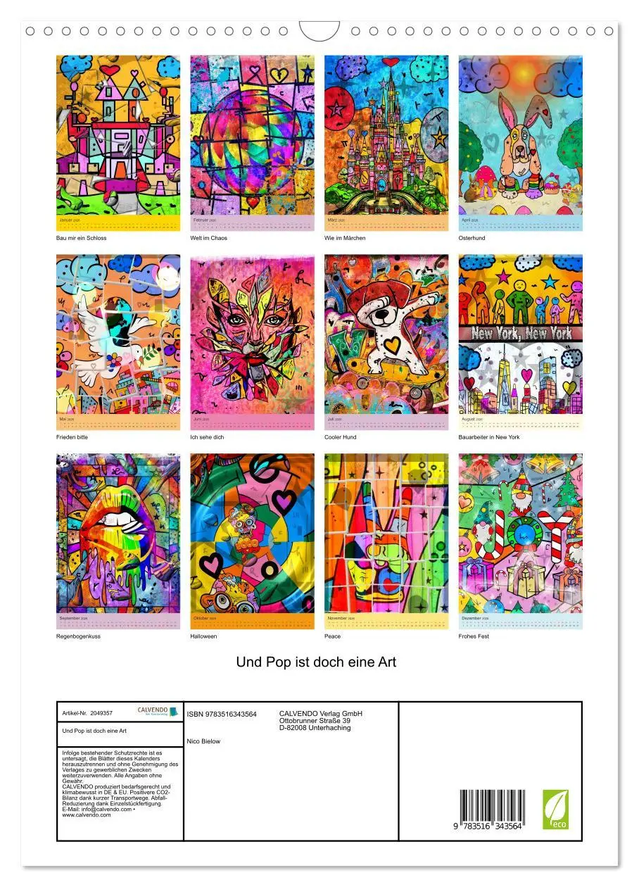 Bild: 9783516343564 | Und Pop ist doch eine Art (Wandkalender 2026 DIN A3 hoch), CALVENDO...