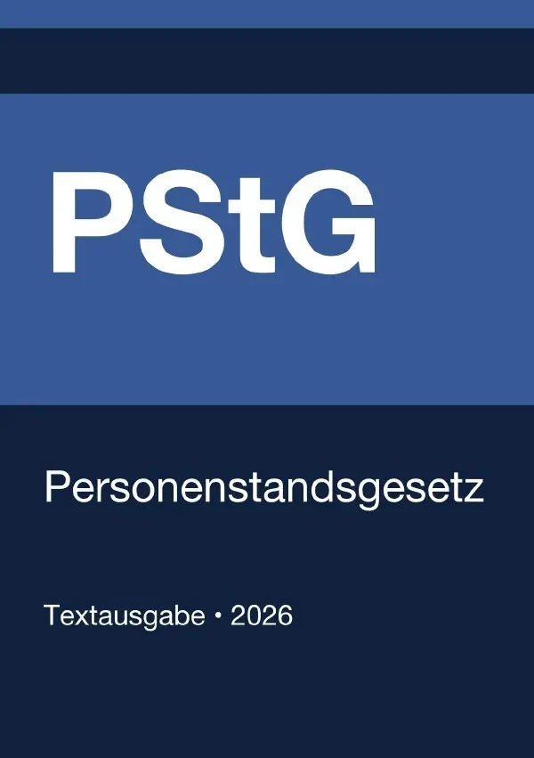 Cover: 9783565233564 | PStG - Personenstandsgesetz (Deutschland) 2026 | Gesetze24 Deutschland