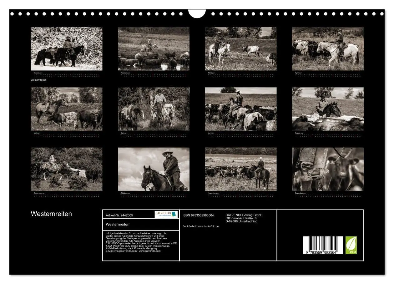 Bild: 9783569983564 | Westernreiten (Wandkalender 2027 DIN A3 quer), CALVENDO Monatskalender