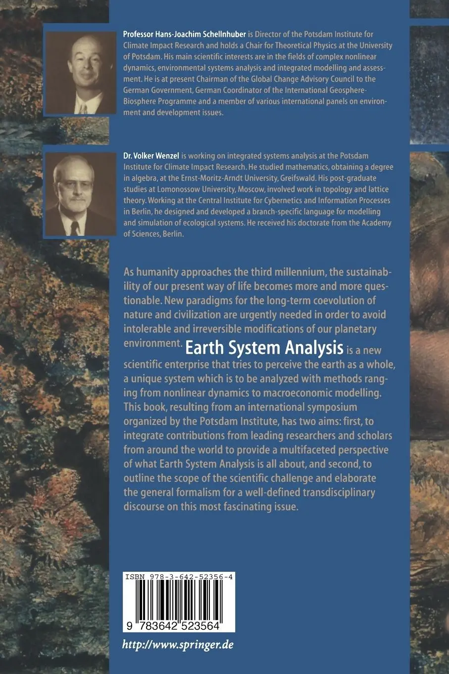 Rückseite: 9783642523564 | Earth System Analysis | Integrating Science for Sustainability | Buch