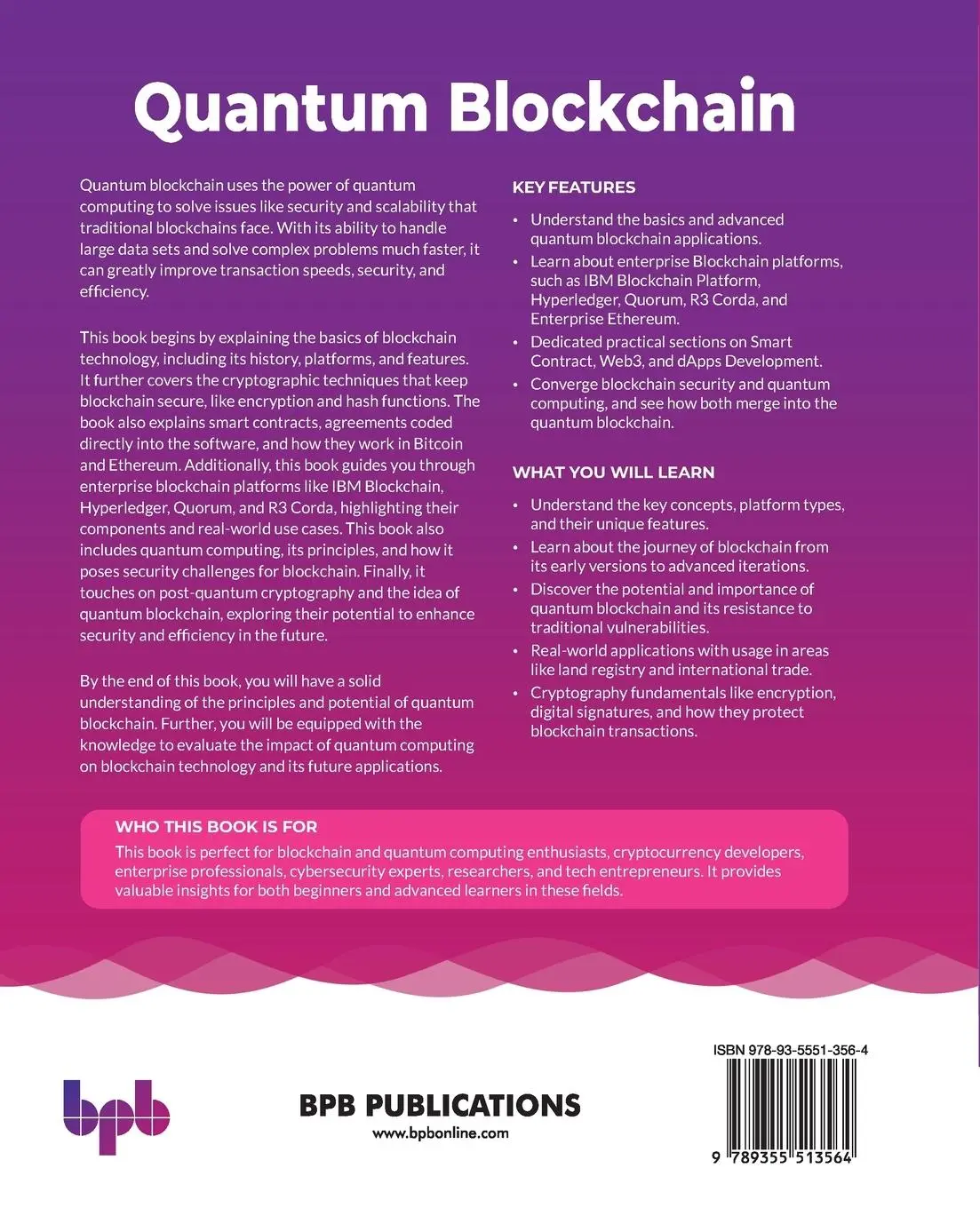 Rückseite: 9789355513564 | Quantum Blockchain | Mahendra Kumar Shrivas (u. a.) | Taschenbuch