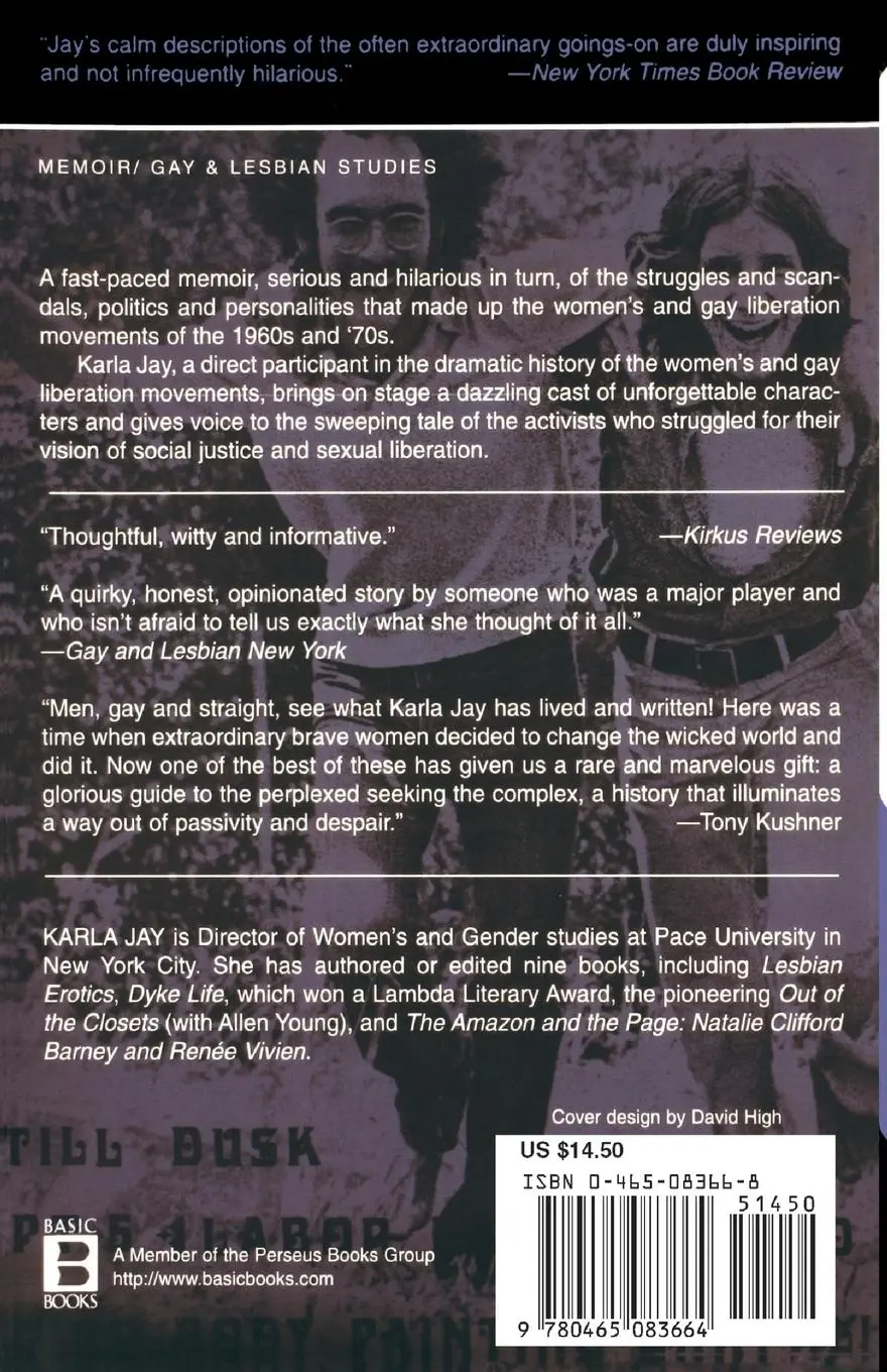 Rückseite: 9780465083664 | Tales of the Lavender Menace | A Memoir of Liberation | Karla Jay