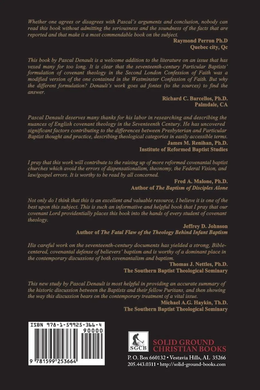 Rückseite: 9781599253664 | The Distinctiveness of Baptist Covenant Theology | Revised Edition