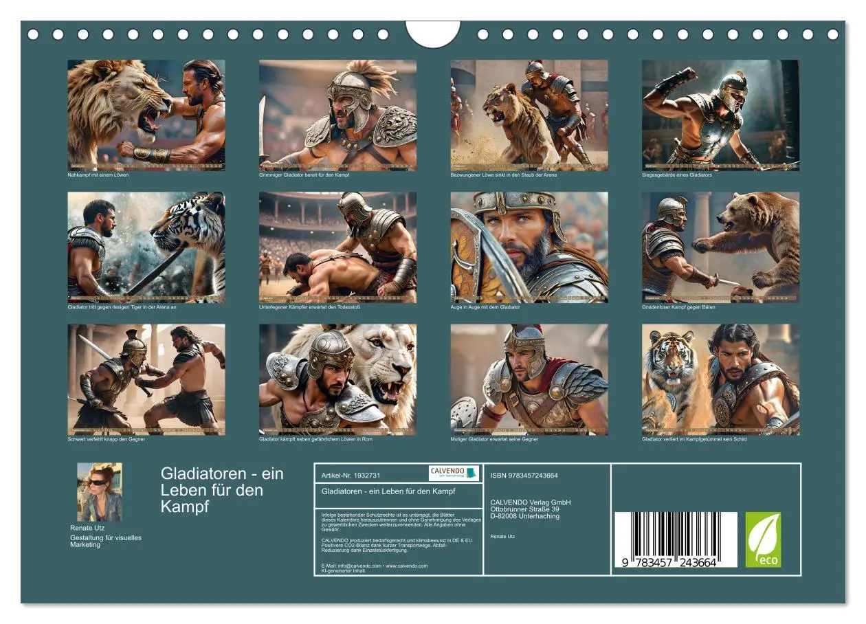 Bild: 9783457243664 | Gladiatoren - ein Leben für den Kampf (Wandkalender 2025 DIN A4...