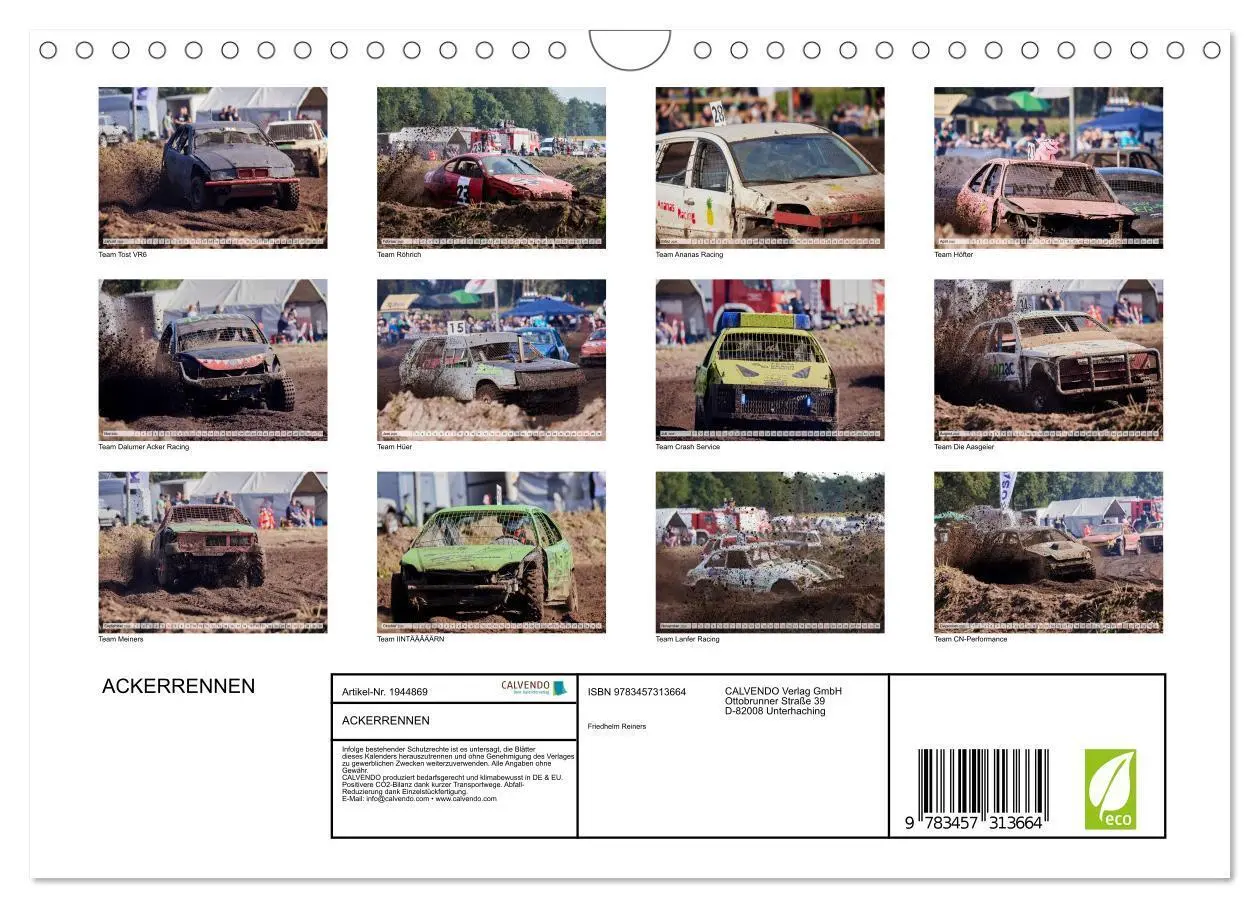 Bild: 9783457313664 | ACKERRENNEN (Wandkalender 2026 DIN A4 quer), CALVENDO Monatskalender