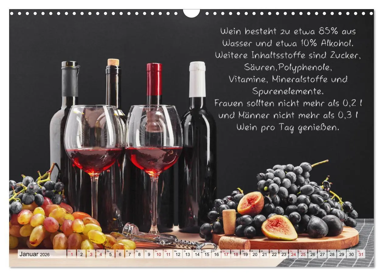 Bild: 9783457623664 | Wissenswertes über Wein (Wandkalender 2026 DIN A3 quer), CALVENDO...