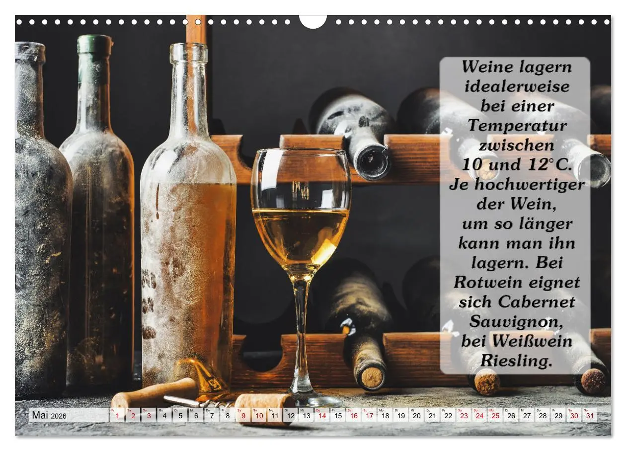 Bild: 9783457623664 | Wissenswertes über Wein (Wandkalender 2026 DIN A3 quer), CALVENDO...