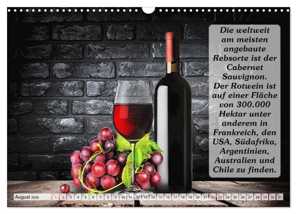 Bild: 9783457623664 | Wissenswertes über Wein (Wandkalender 2026 DIN A3 quer), CALVENDO...