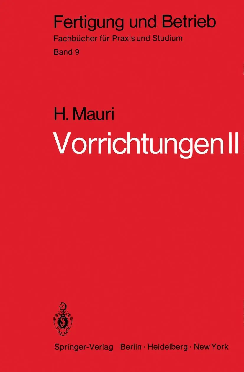 Cover: 9783540093664 | Vorrichtungen II | H. Mauri | Taschenbuch | xii | Deutsch | 1981
