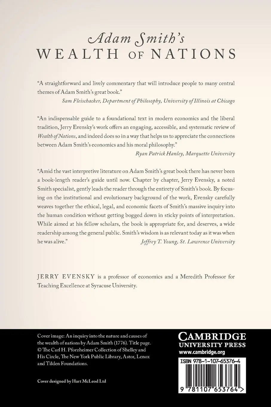 Rückseite: 9781107653764 | Adam Smith's Wealth of Nations | Jerry Evensky | Taschenbuch | 2015
