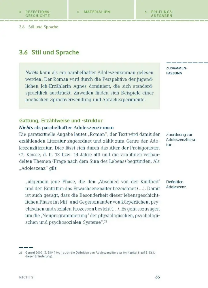 Bild: 9783129303764 | Nichts von Janne Teller | Textanalyse und Interpretation | Teller