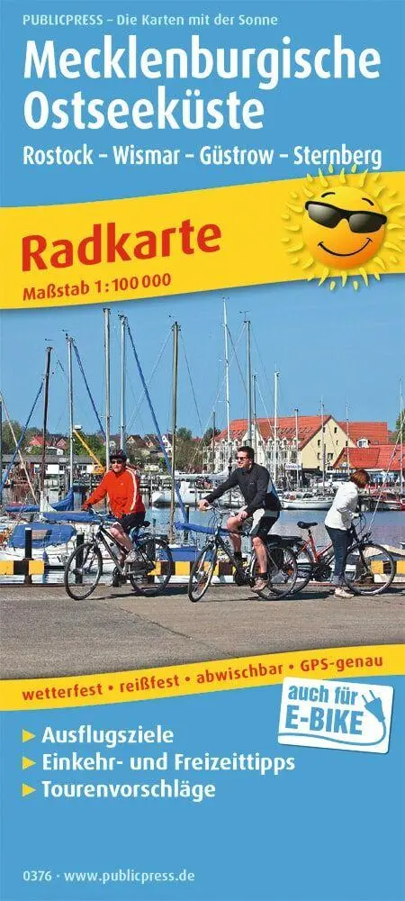 Cover: 9783747303764 | Mecklenburgische Ostseeküste 1 : 100 000 | (Land-)Karte | Radkarte