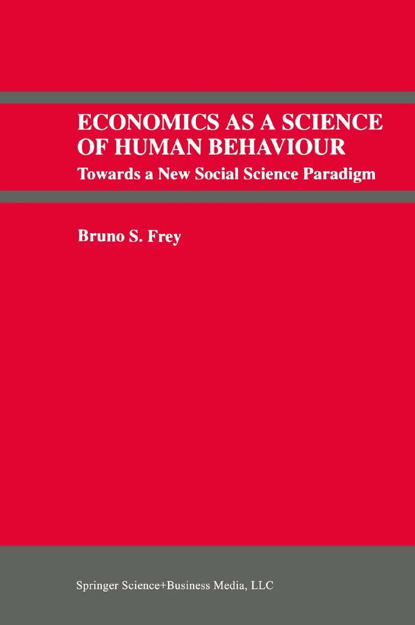 Cover: 9789401713764 | Economics As a Science of Human Behaviour | Bruno S. Frey | Buch