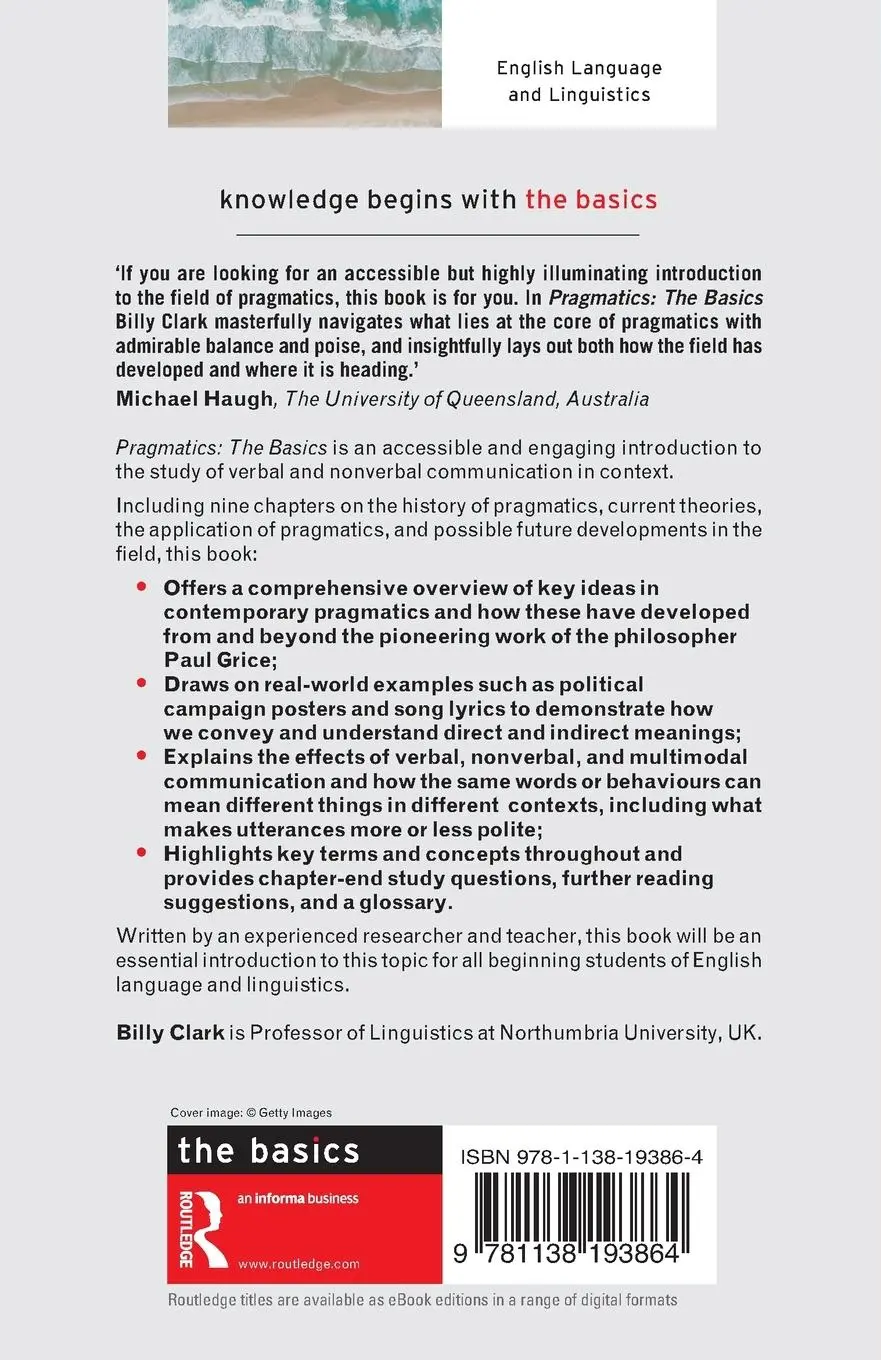 Rückseite: 9781138193864 | Pragmatics | The Basics | Billy Clark | Taschenbuch | Englisch | 2021