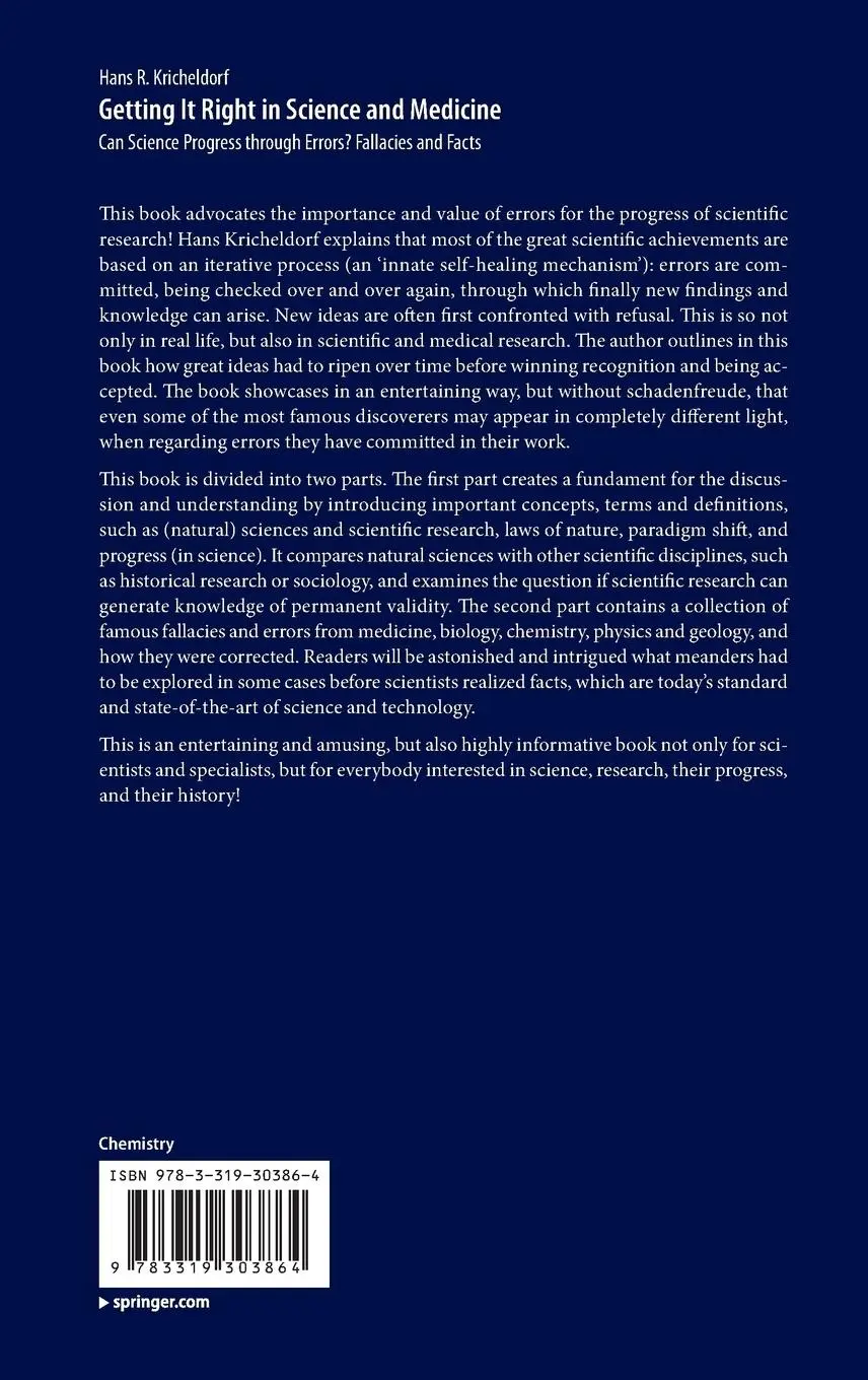 Rückseite: 9783319303864 | Getting It Right in Science and Medicine | Hans R. Kricheldorf | Buch