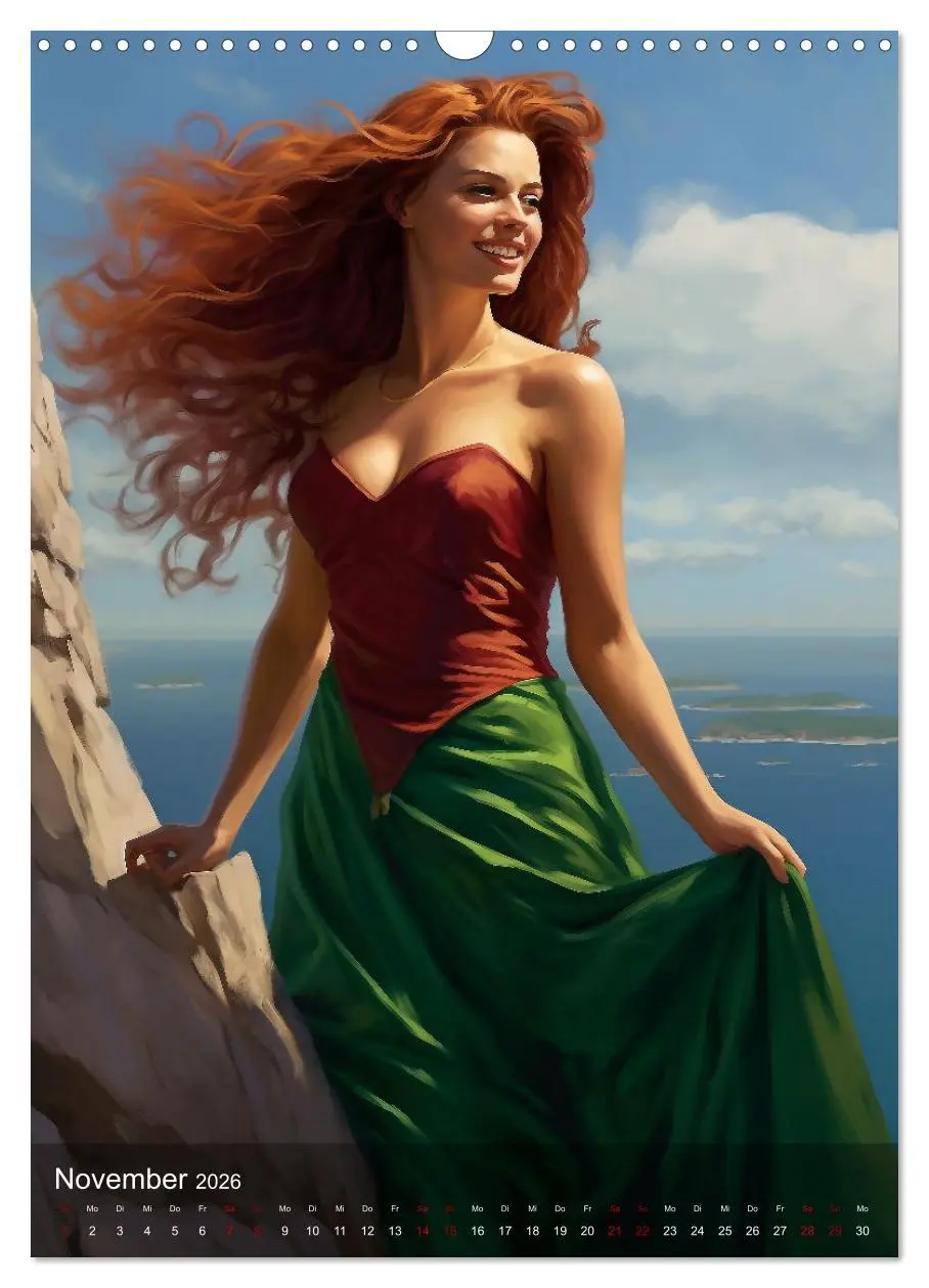 Bild: 9783516313864 | Elegant mit langem Haar (Wandkalender 2026 DIN A3 hoch), CALVENDO...