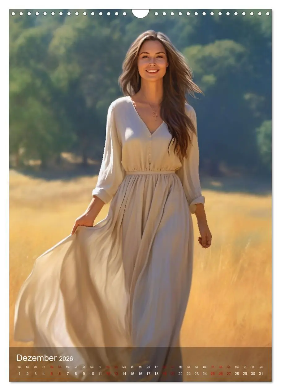 Bild: 9783516313864 | Elegant mit langem Haar (Wandkalender 2026 DIN A3 hoch), CALVENDO...