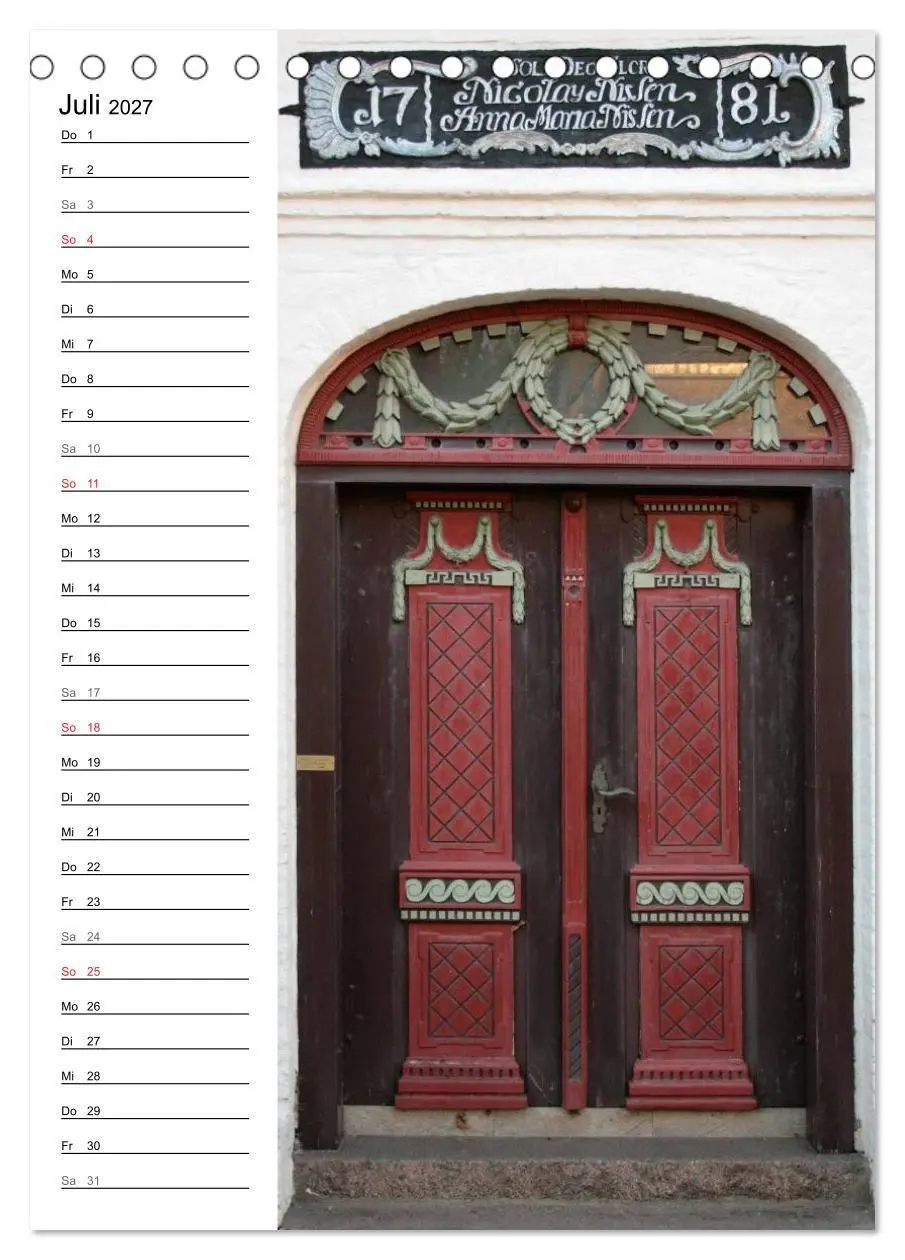 Bild: 9783569953864 | Alte Dänische Türen (Tischkalender 2027 DIN A5 hoch), CALVENDO...