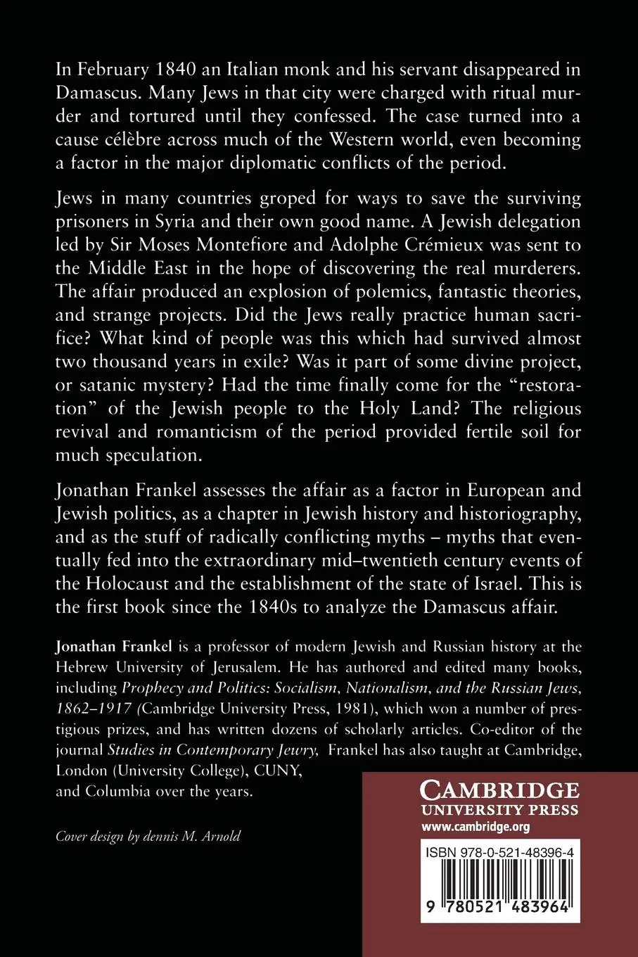 Rückseite: 9780521483964 | The Damascus Affair | 'Ritual Murder', Politics, and the Jews in 1840