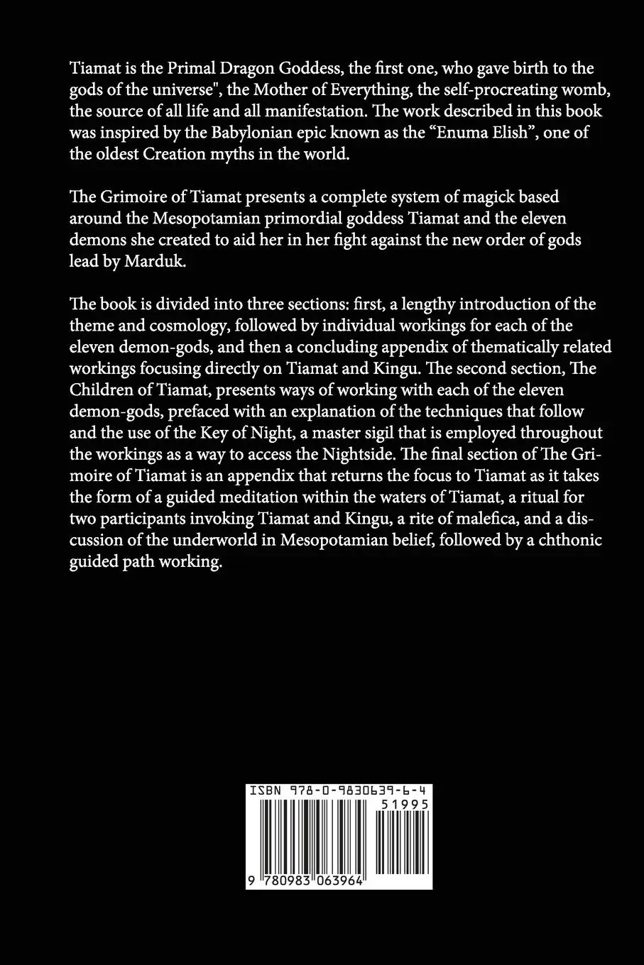 Rückseite: 9780983063964 | Grimoire of Tiamat | Asenath Mason | Taschenbuch | Englisch | 2014