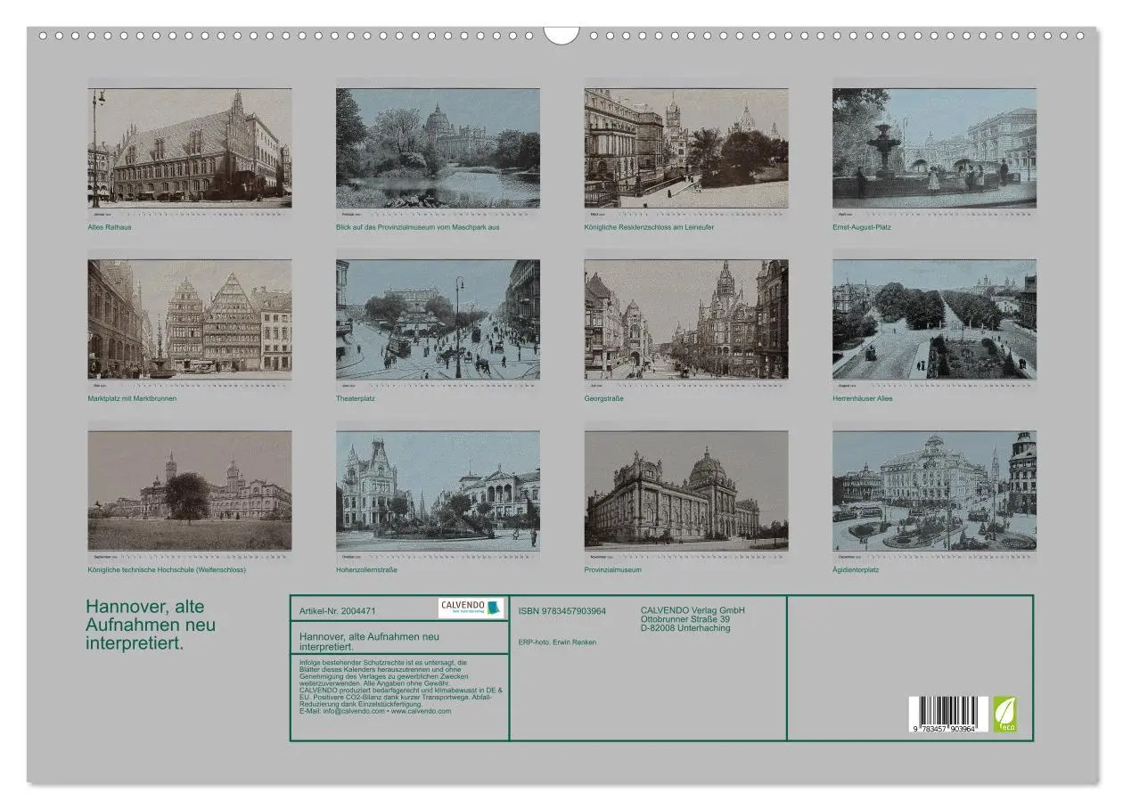 Bild: 9783457903964 | Hannover, alte Aufnahmen neu interpretiert. (Wandkalender 2026 DIN...