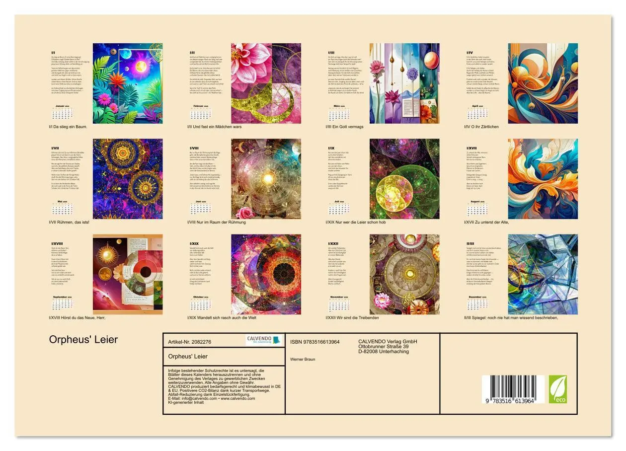 Bild: 9783516613964 | Orpheus' Leier (hochwertiger Premium Wandkalender 2026 DIN A2...
