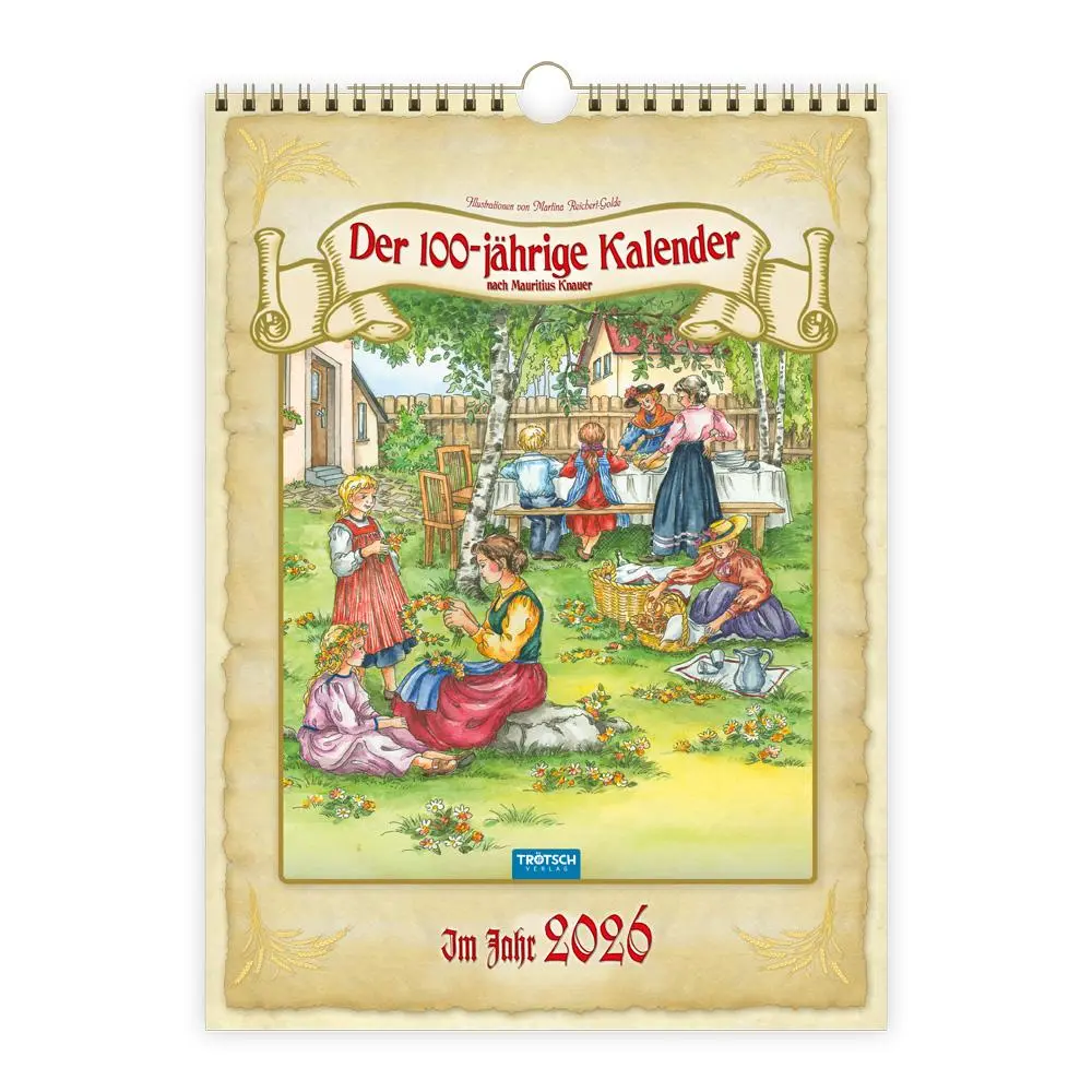Cover: 9783988023964 | Trötsch Classickalender Der 100-jährige Kalender 2026 | Wandkalender