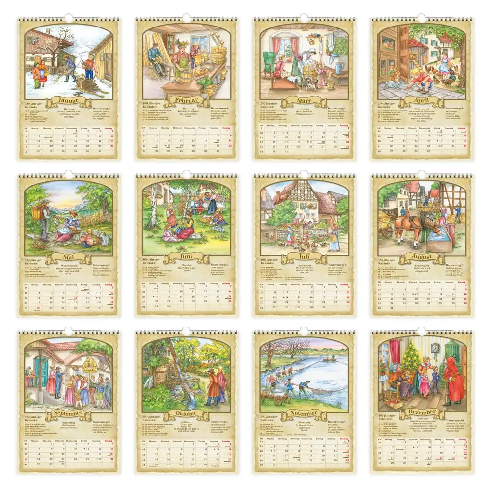Bild: 9783988023964 | Trötsch Classickalender Der 100-jährige Kalender 2026 | Wandkalender