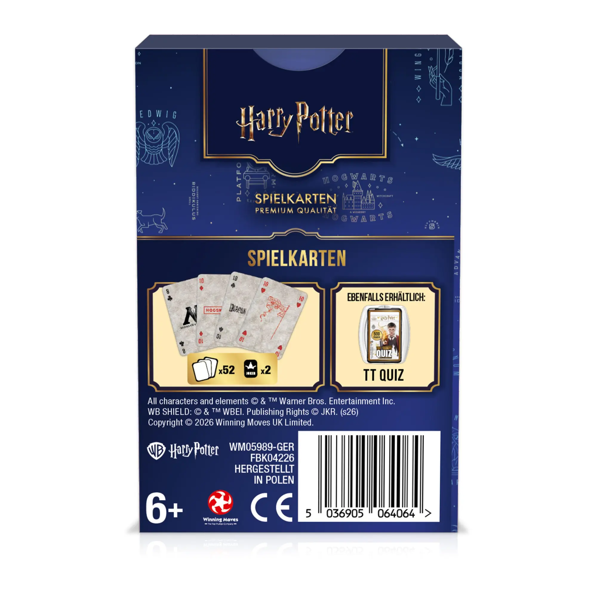 Bild: 5036905064064 | No.1 Spielkarten Harry Potter | Spiel | Deutsch | 2026 | Winning Moves
