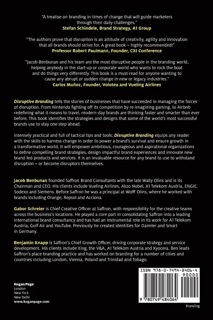 Rückseite: 9780749484064 | Disruptive Branding | How to Win in Times of Change | Benbunan (u. a.)