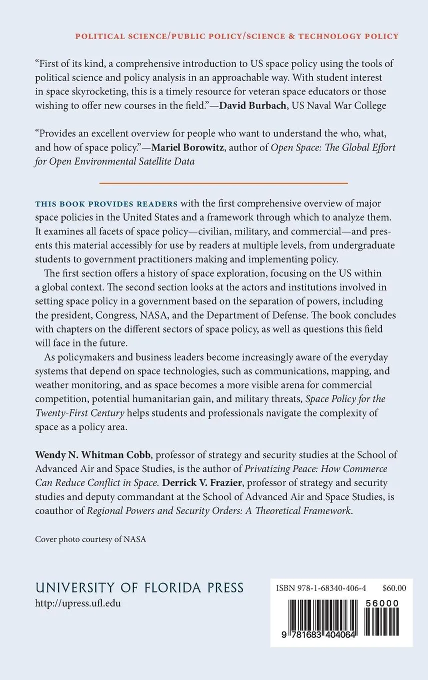 Rückseite: 9781683404064 | Space Policy for the Twenty-First Century | Cobb (u. a.) | Buch | 2024