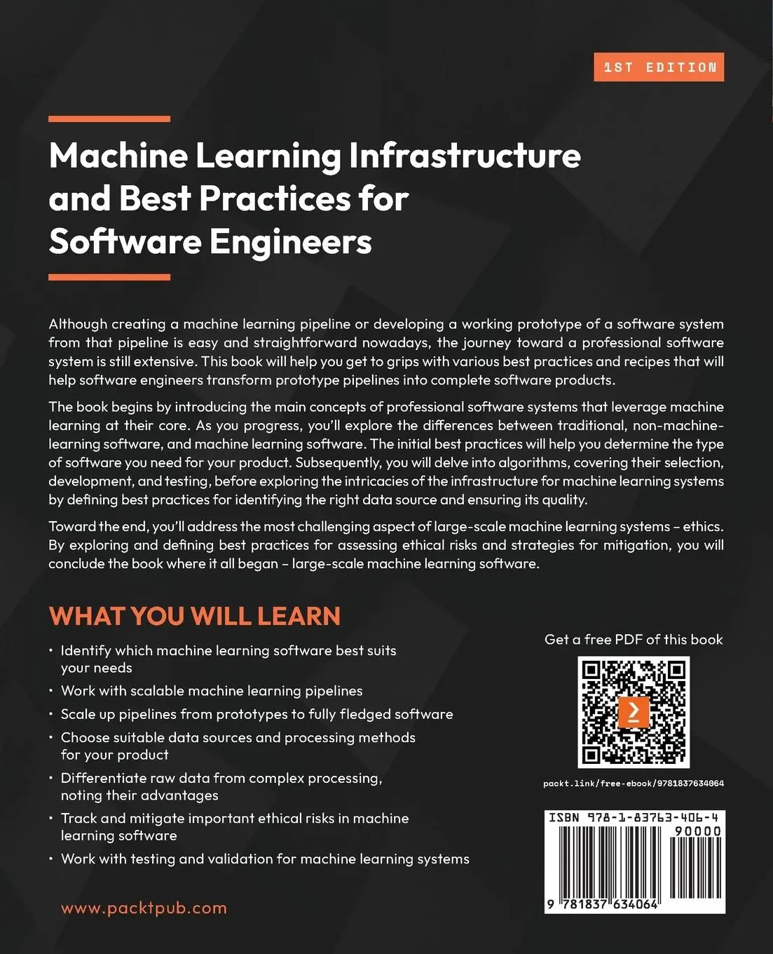 Rückseite: 9781837634064 | Machine Learning Infrastructure and Best Practices for Software...