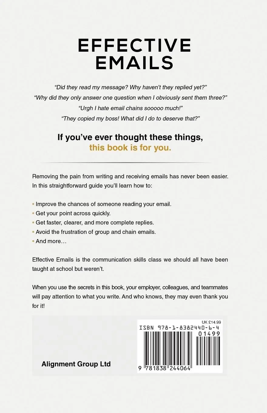 Rückseite: 9781838244064 | Effective Emails | The secret to straightforward communication at work