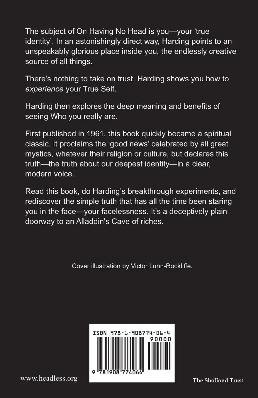 Rückseite: 9781908774064 | On Having No Head | Douglas Edison Harding | Taschenbuch | Englisch