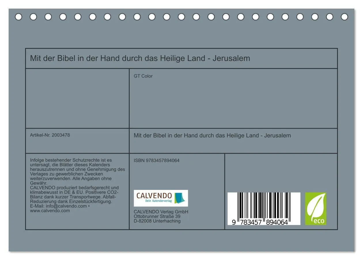 Bild: 9783457894064 | Mit der Bibel in der Hand durch das Heilige Land - Jerusalem...