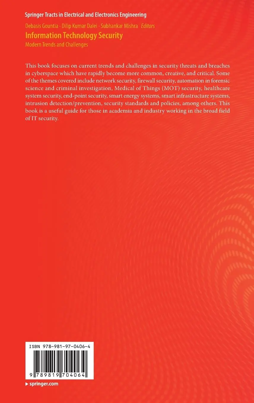 Rückseite: 9789819704064 | Information Technology Security | Modern Trends and Challenges | Buch