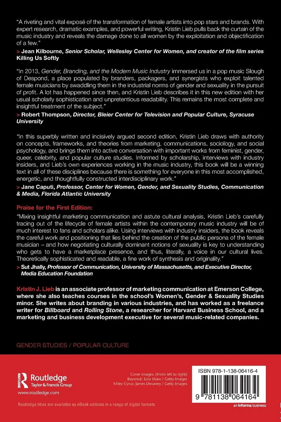 Rückseite: 9781138064164 | Gender, Branding, and the Modern Music Industry | Kristin J. Lieb