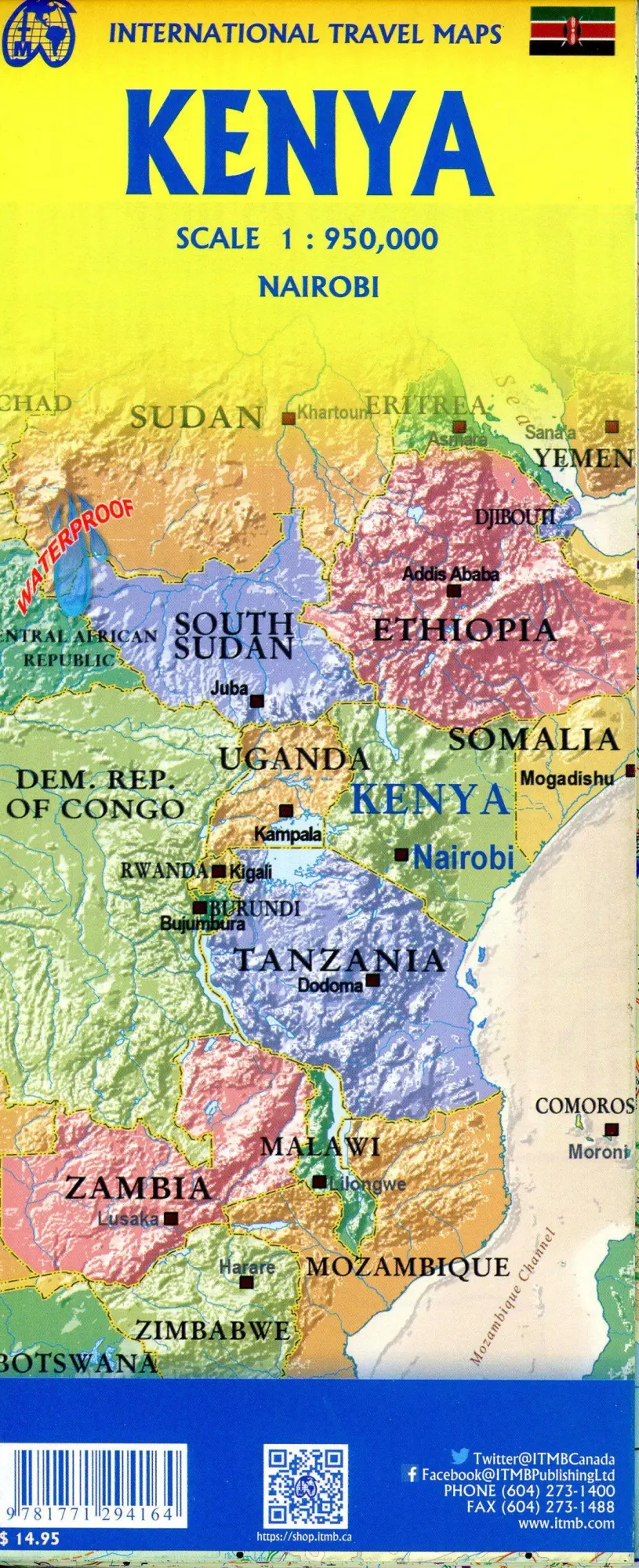 Bild: 9781771294164 | Kenya | 1:920000 | (Land-)Karte | International Travel Map | Englisch