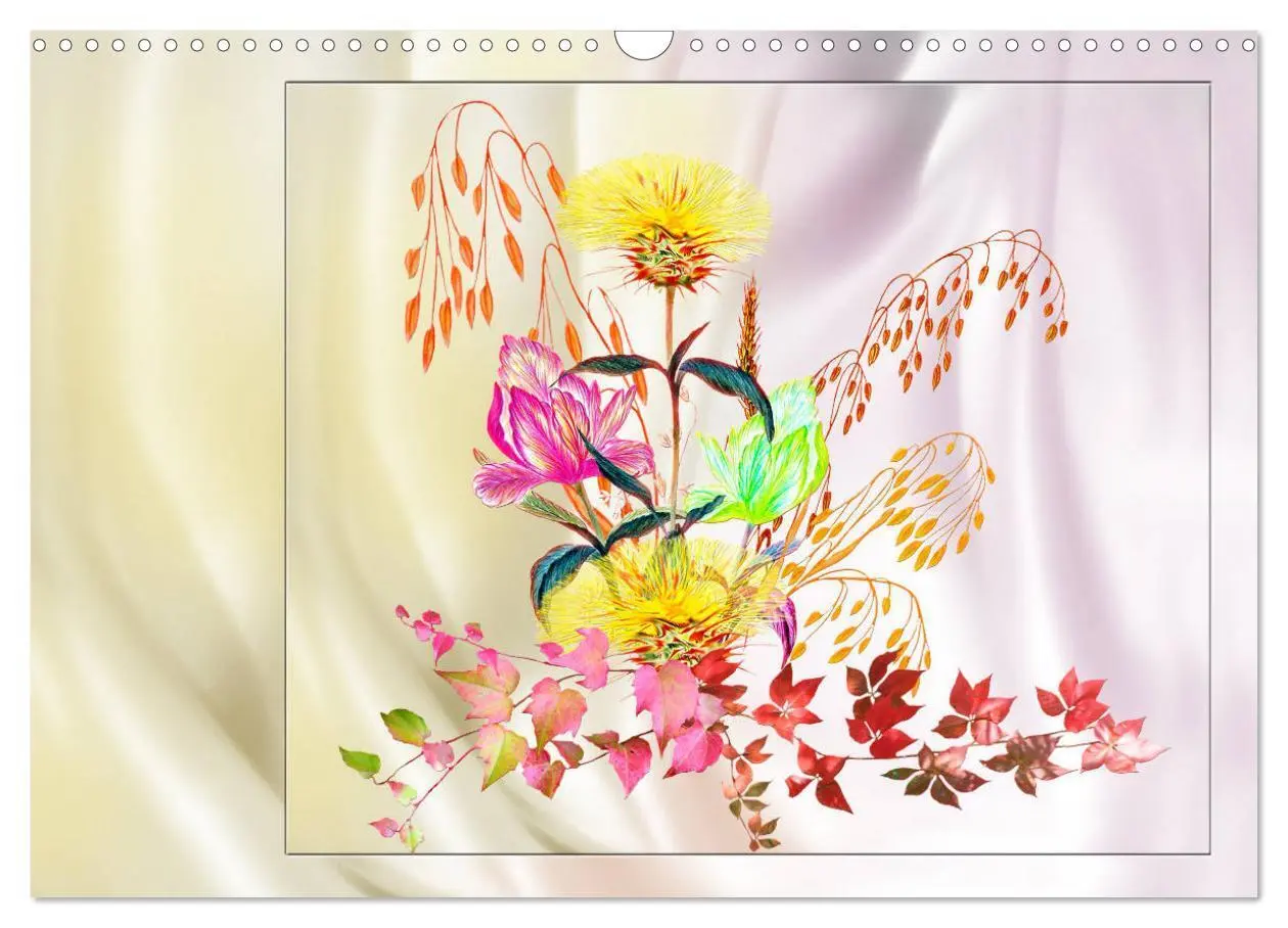 Bild: 9783435554164 | Blumen-Zeichnungen (Wandkalender 2025 DIN A3 quer), CALVENDO...