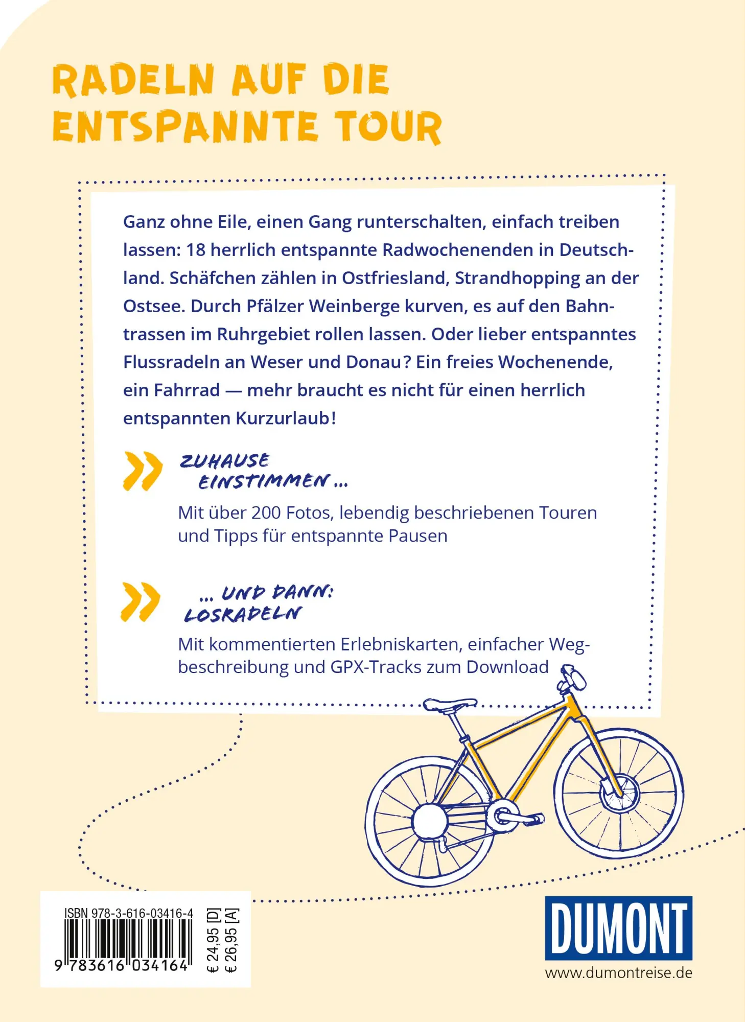 Rückseite: 9783616034164 | DUMONT Radelzeit in Deutschland | Volker Häring (u. a.) | Taschenbuch