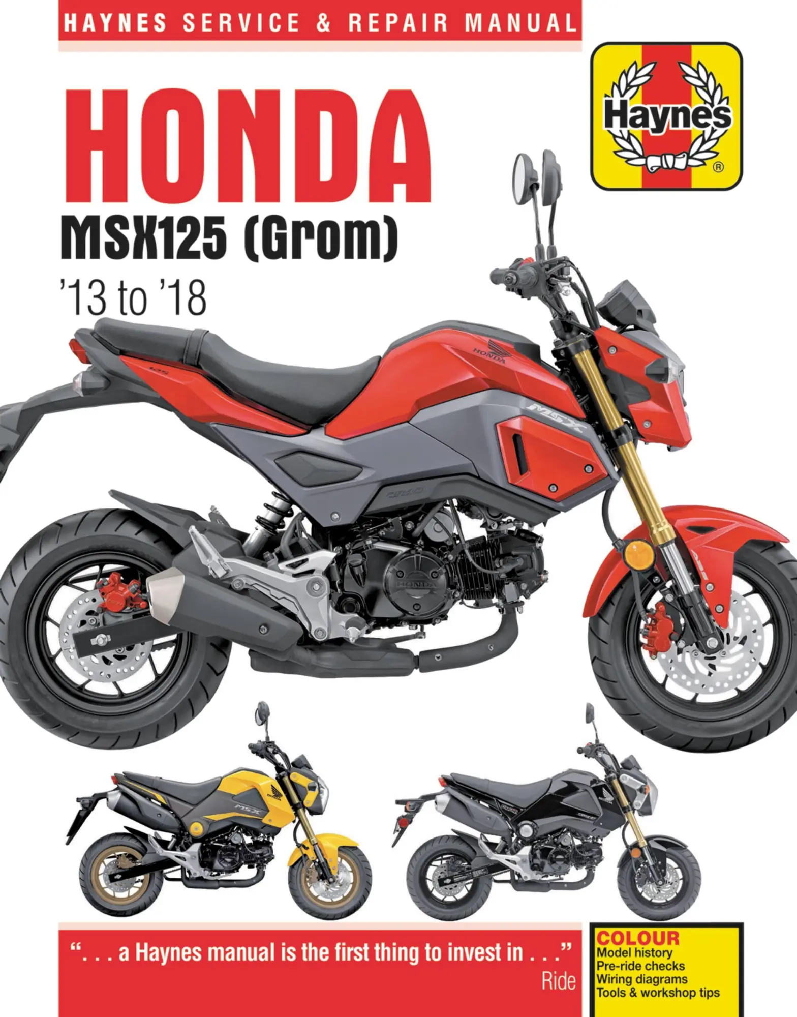 Cover: 9781785214264 | Honda MSX125 (Grom) (13-18) | Haynes Publishing | Taschenbuch | 2018