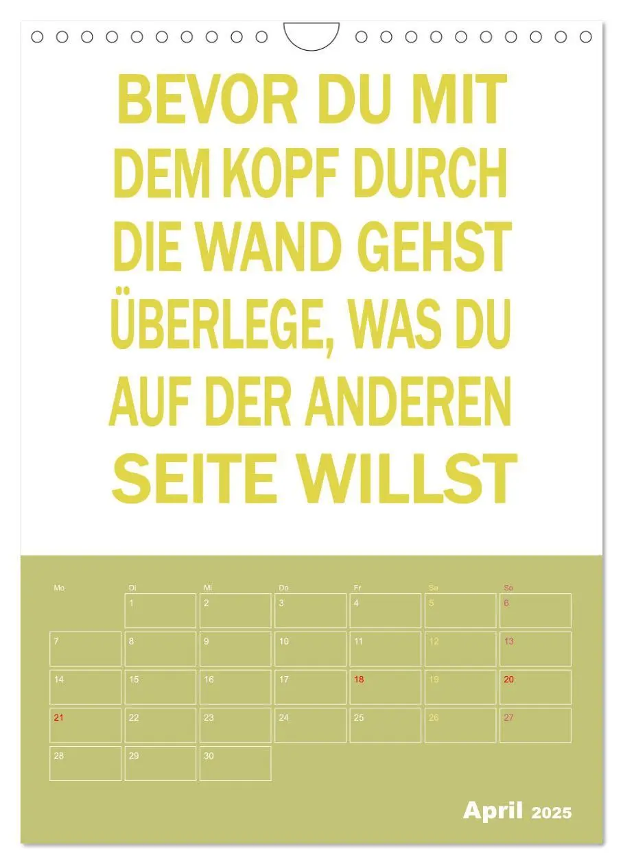 Bild: 9783435854264 | Memo an mich mit Jahresplaner (Wandkalender 2025 DIN A4 hoch),...