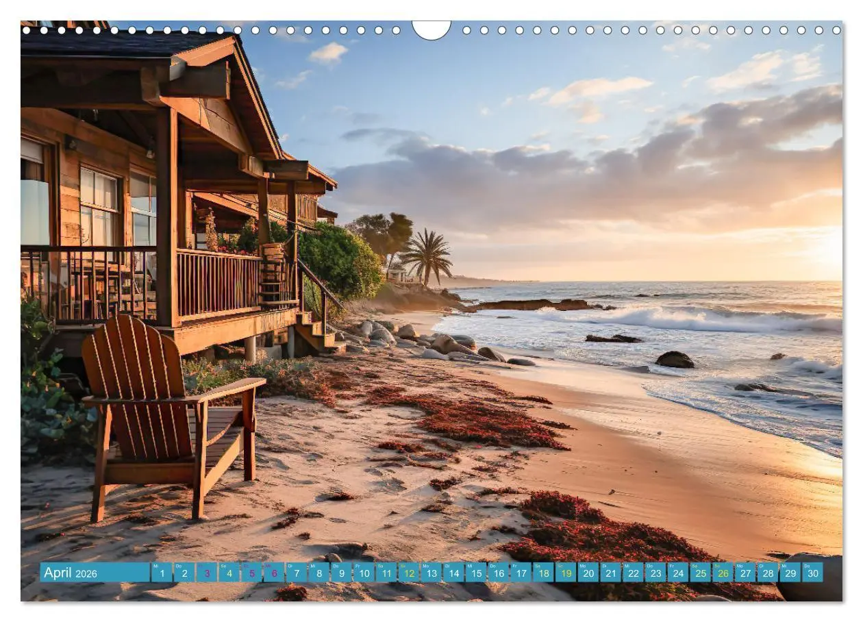 Bild: 9783457494264 | Wunderschöne Strandhäuser (Wandkalender 2026 DIN A3 quer), CALVENDO...
