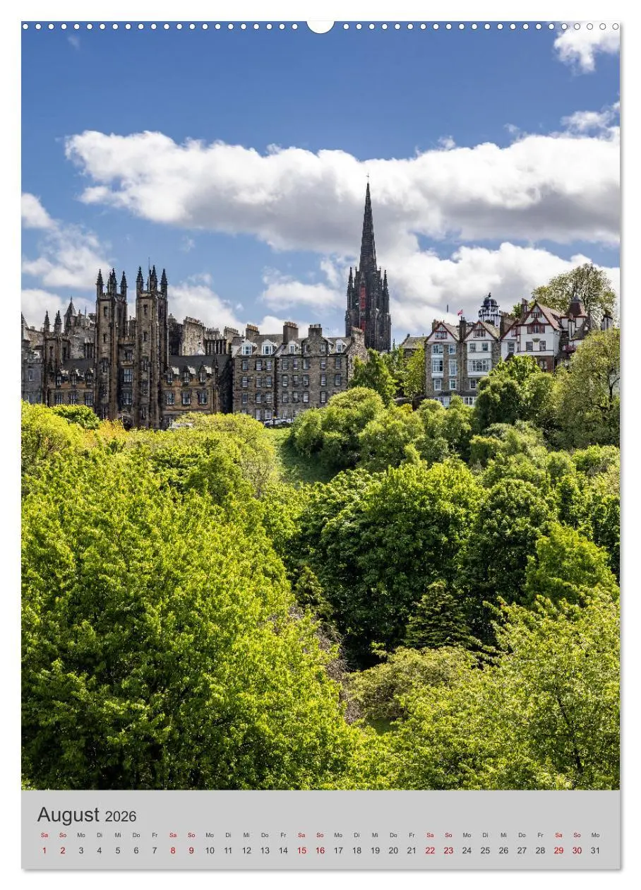 Bild: 9783516344264 | EDINBURGH Historisches Stadtherz (Wandkalender 2026 DIN A2 hoch),...