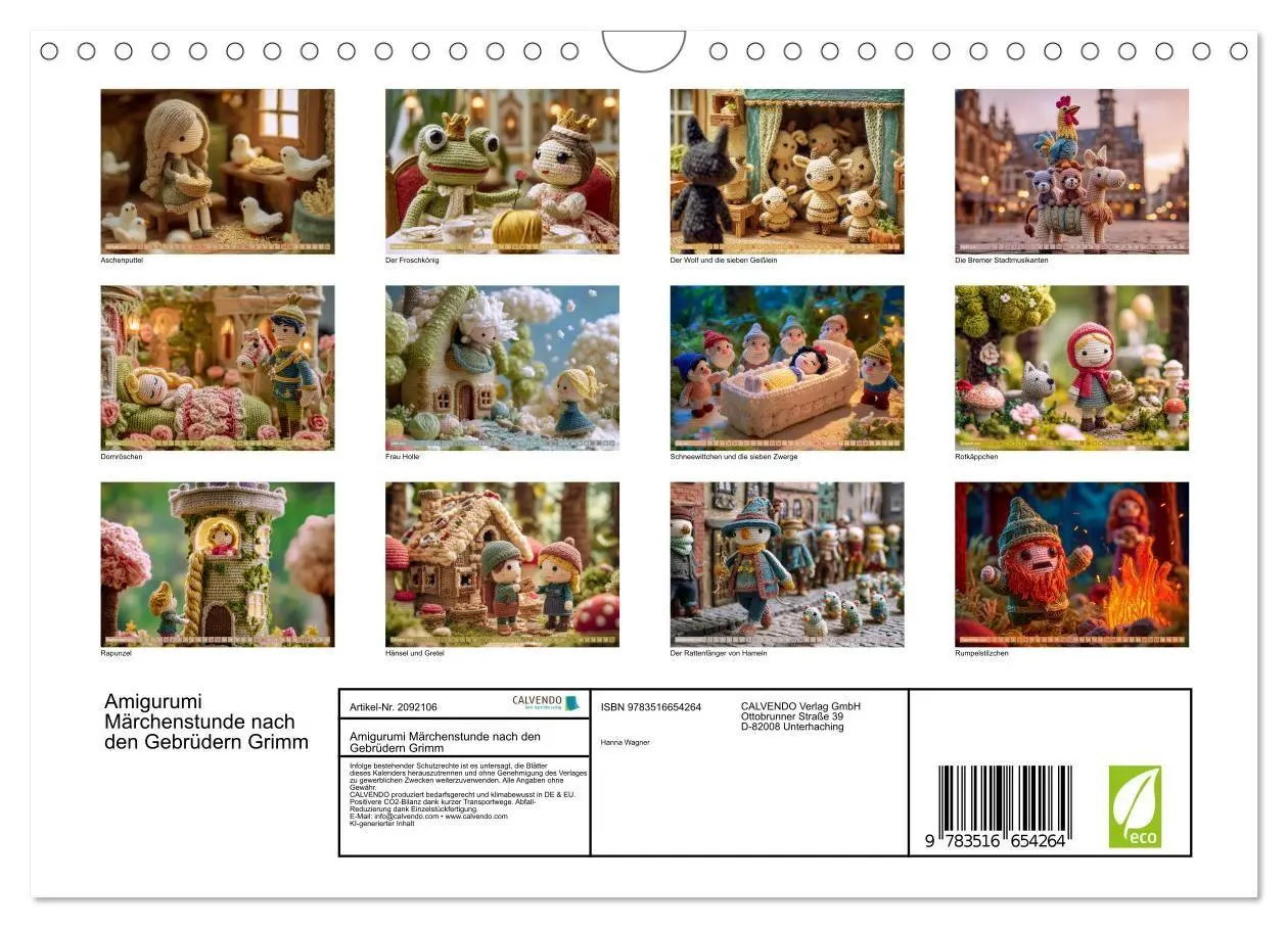 Bild: 9783516654264 | Amigurumi Märchenstunde nach den Gebrüdern Grimm (Wandkalender 2026...